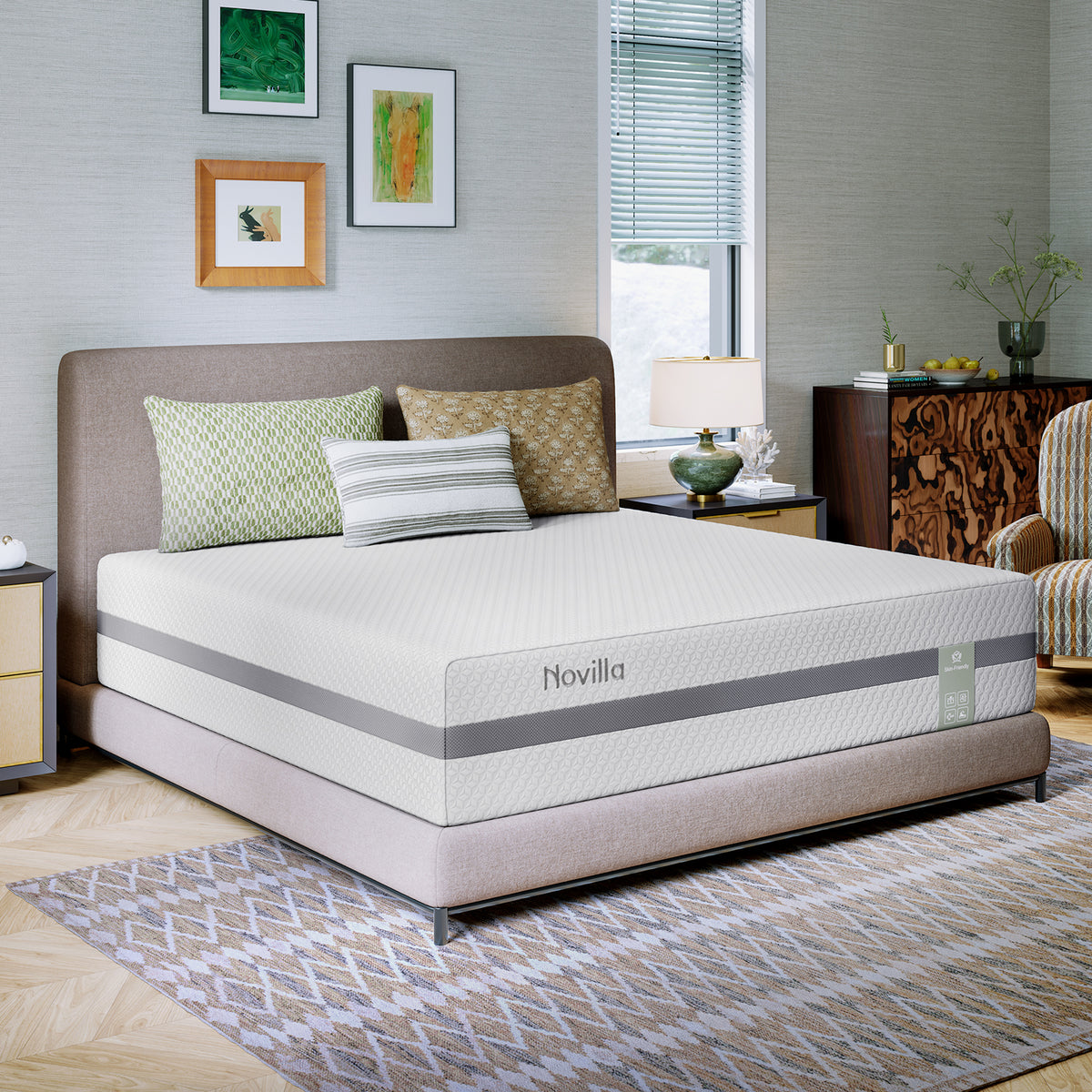 1101 Novilla Mattress, Mattress with Upgraded Dual-Support for Spinal Alignment & Pressure Relief, NanoGEL™ Memory Foam Mattresses