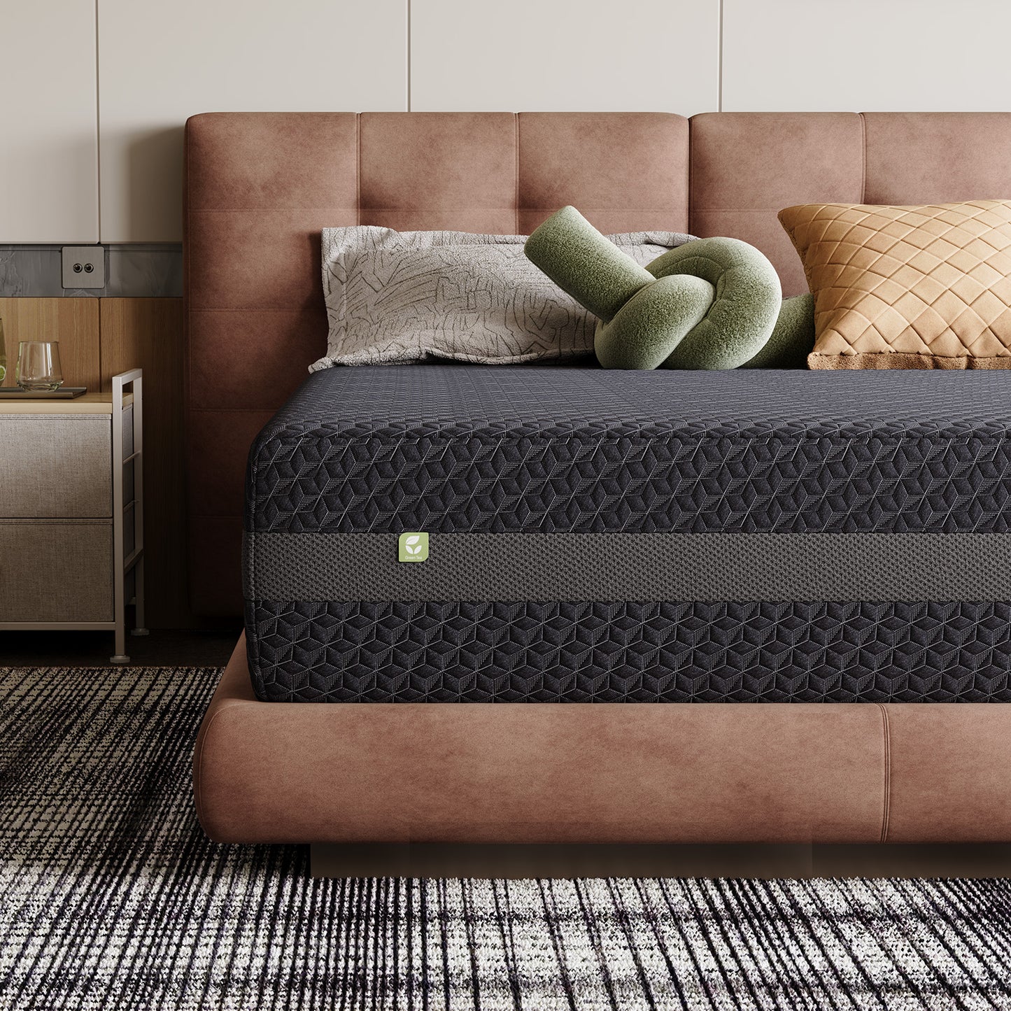 1914 Novilla Mattress, Gel Memory Foam Mattress for Body Contouring & Consistent Pressure-Relieving Support, with Green Tea-Infused Foam, Medium Firm, Mattresses in a Box