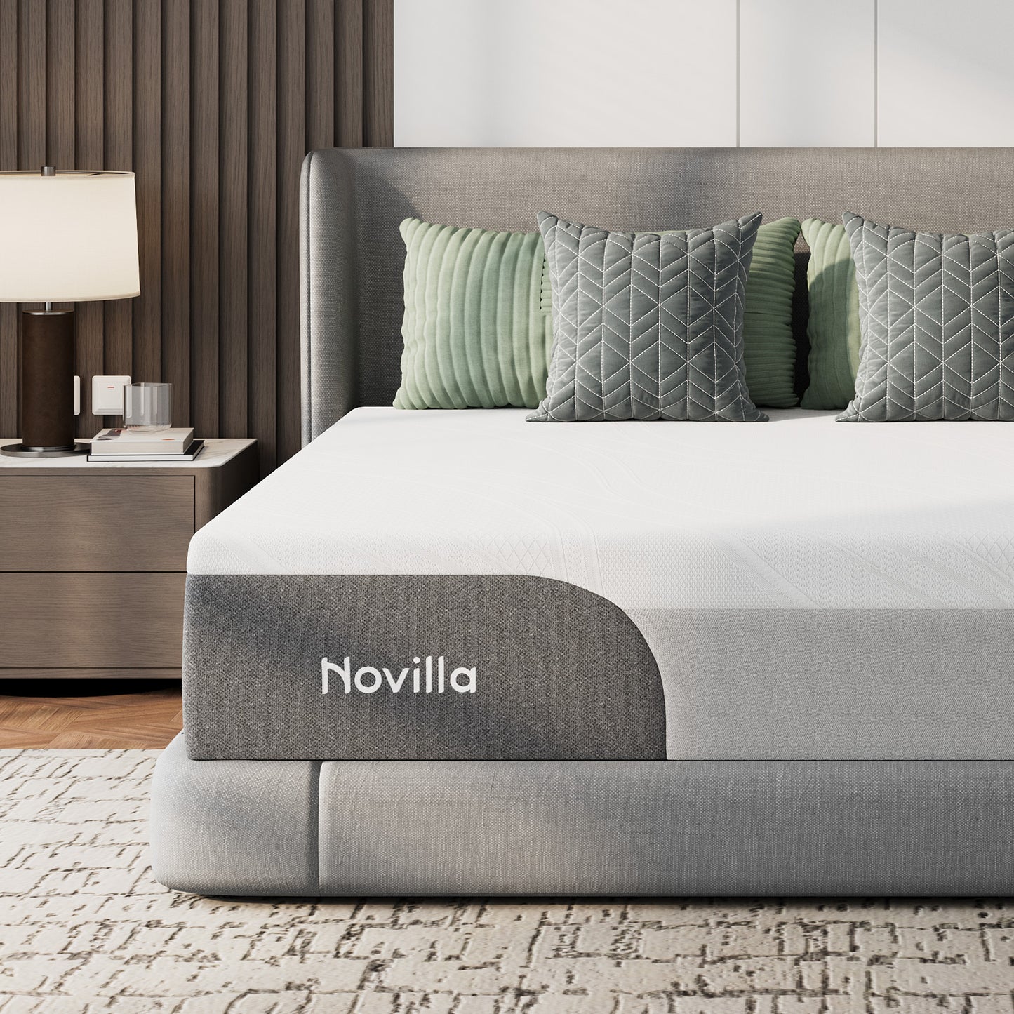 1047B Novilla Mattress 10 Inch, Gel Memory Foam Mattress Full in a Box with Cool-Touch Nylon Cover for Cool Night Sleep
