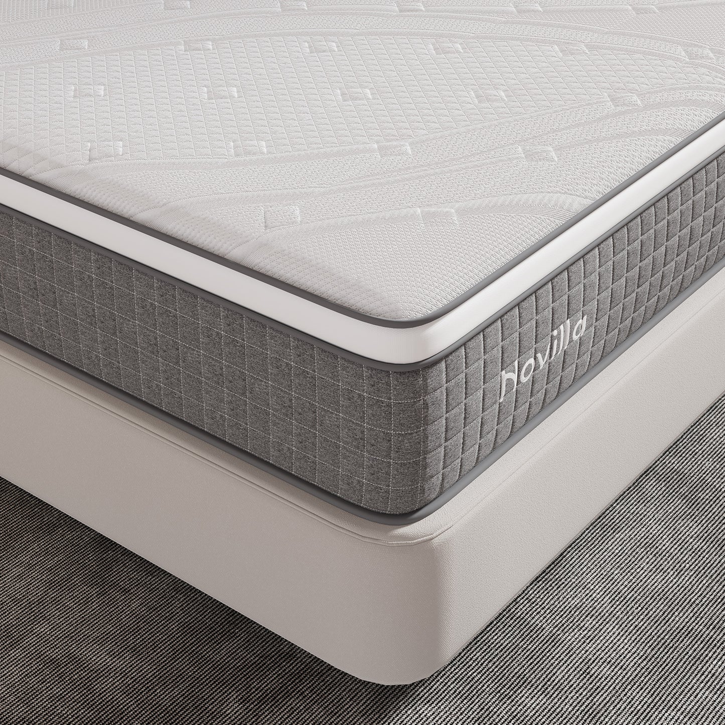 2055B Novilla Mattress,Hybrid Mattress Full Size with Pocketed Coils & Gel Memory Foam