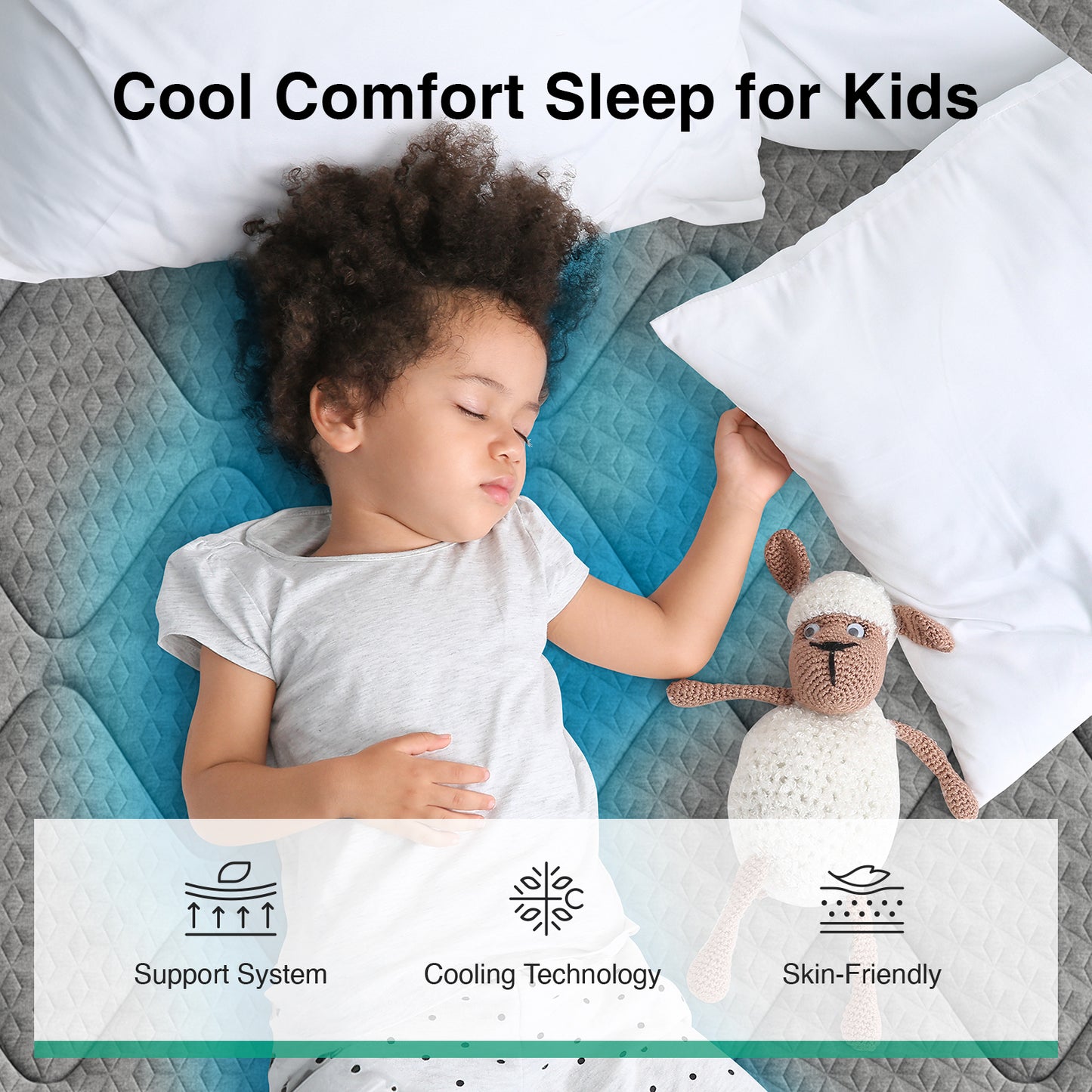 2910B Novilla Mattress, Hybrid Mattress in a Box with Bonnell Spring & Gel Memory Foam for Pain Relief & Spine Support & Cooling Night Sleep
