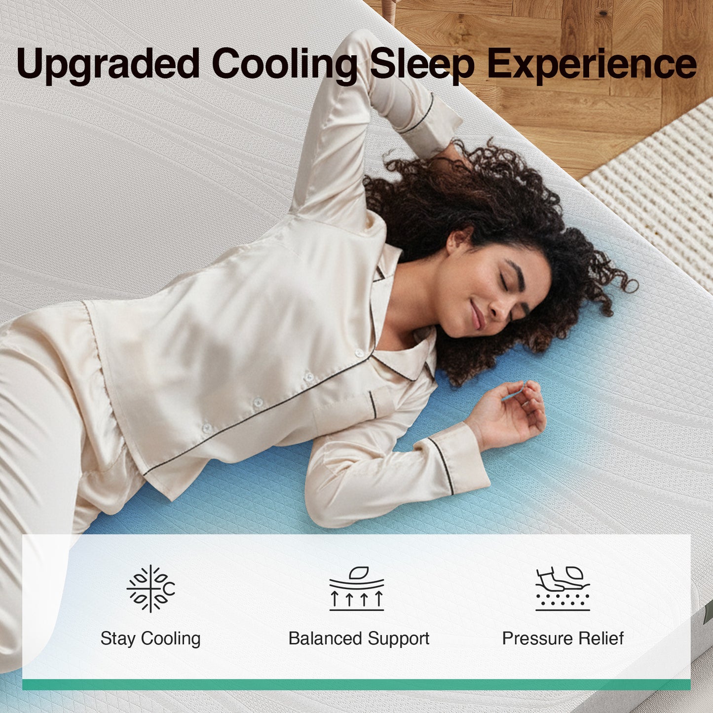 1047B Novilla GreyZen Medium Gel Memory Foam Mattress