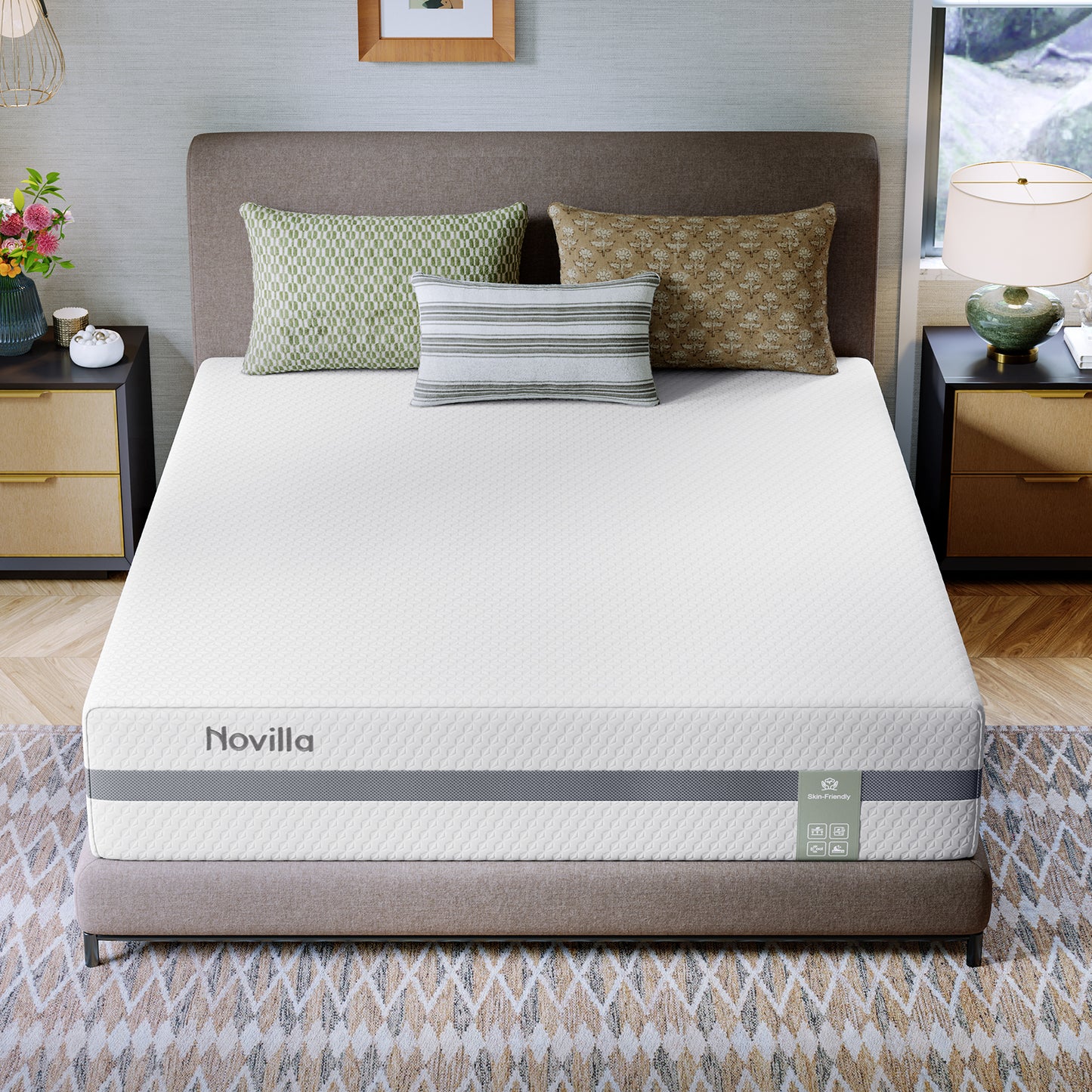 1101 Novilla Mattress, Mattress with Upgraded Dual-Support for Spinal Alignment & Pressure Relief, NanoGEL™ Memory Foam Mattresses