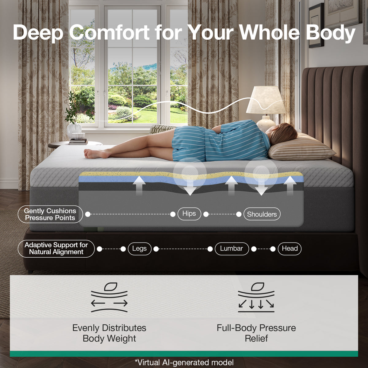 1119 Novilla Bliss CoolingPro Gel Memory Foam Mattress
