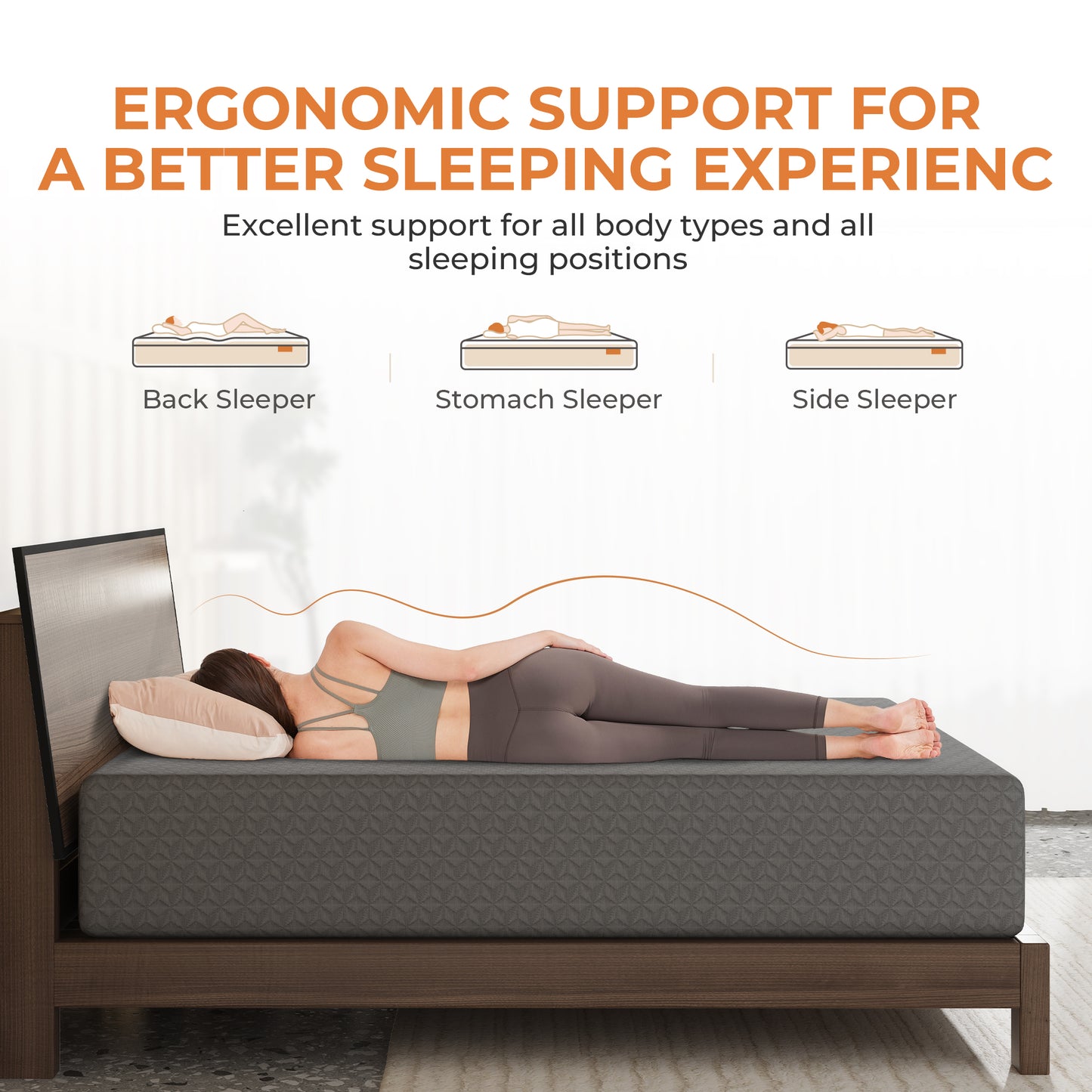 Avenco Black Memory Foam Mattress