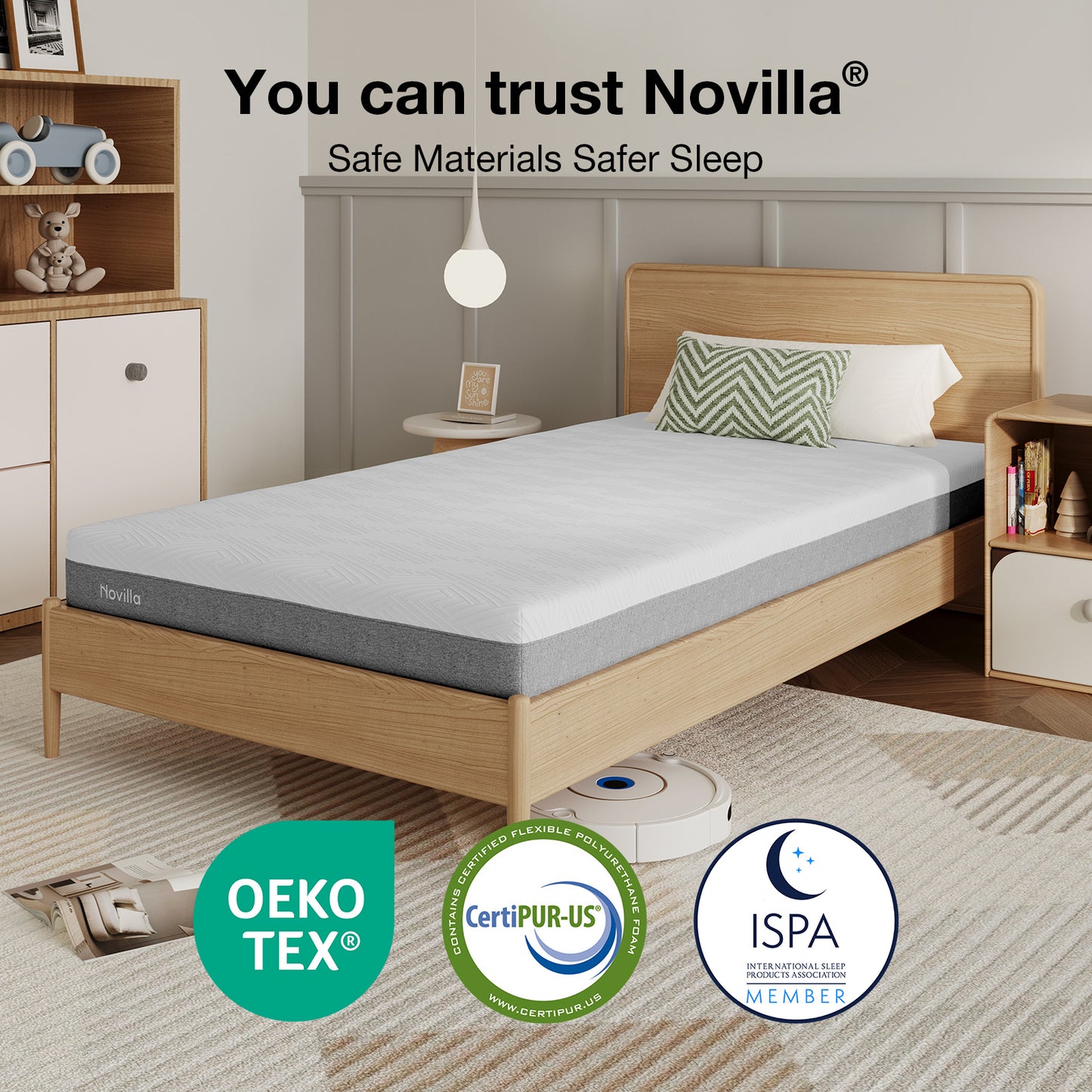 Novilla 6 inch Medium Full Memory foam Mattress in a Box