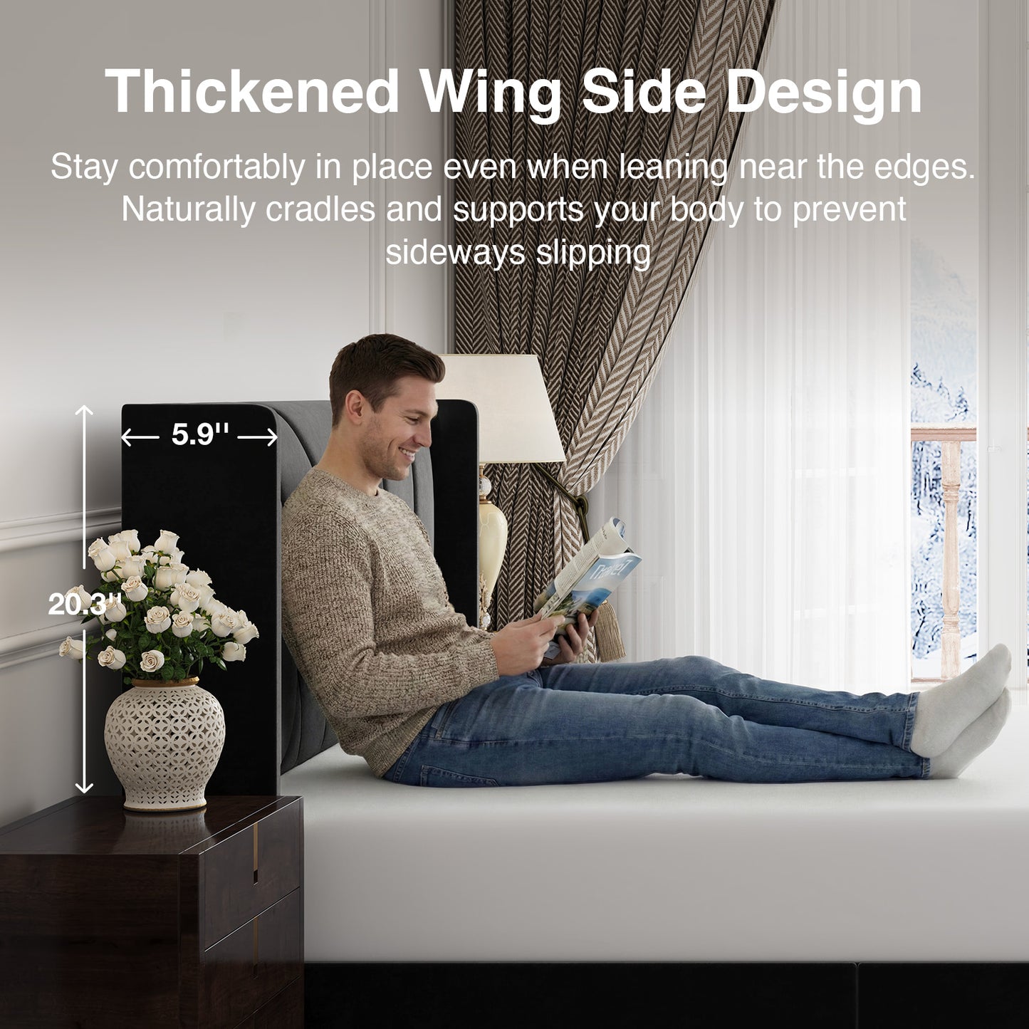 F12019 Novilla Bed Frame with Headboard