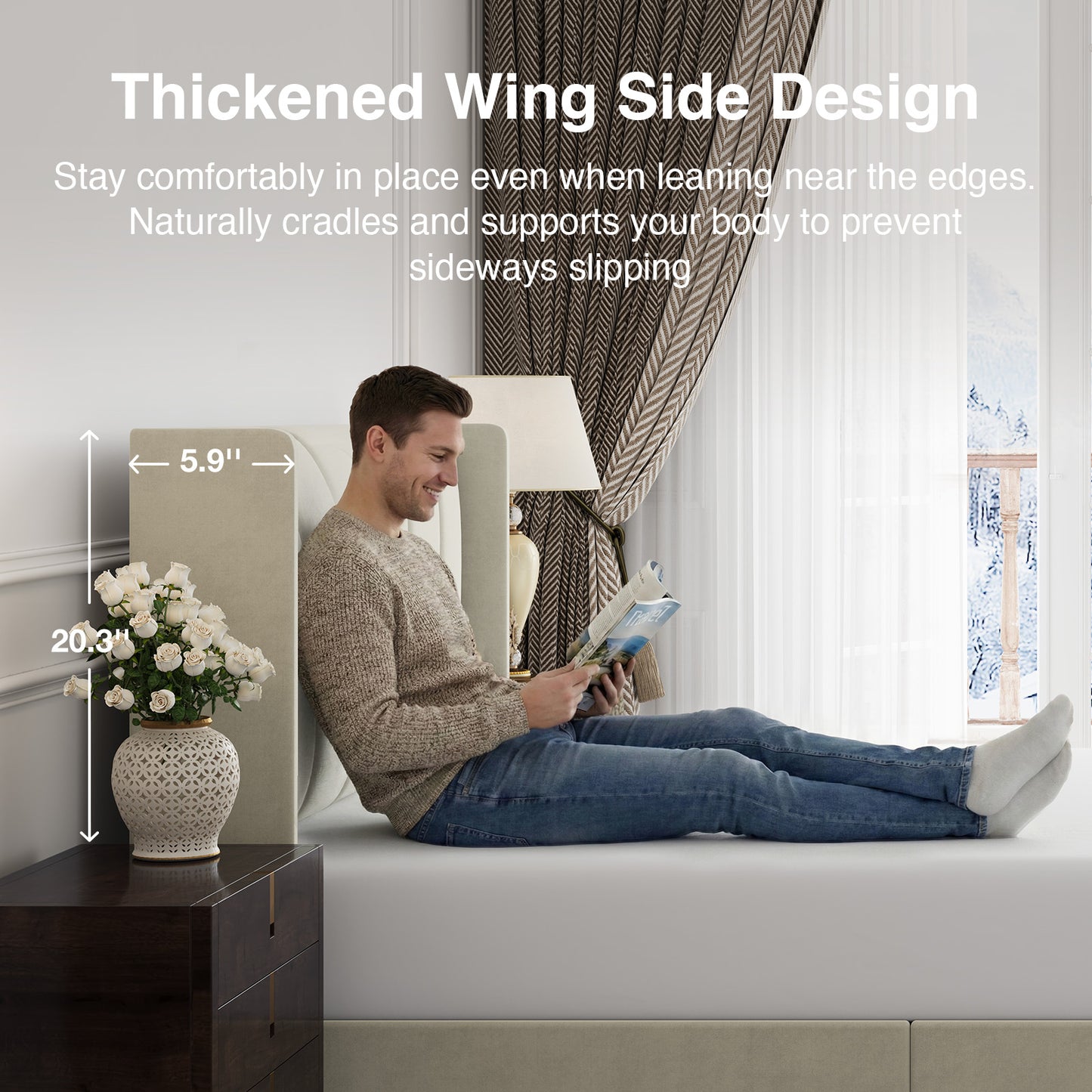 F12019 Novilla Bed Frame with Headboard