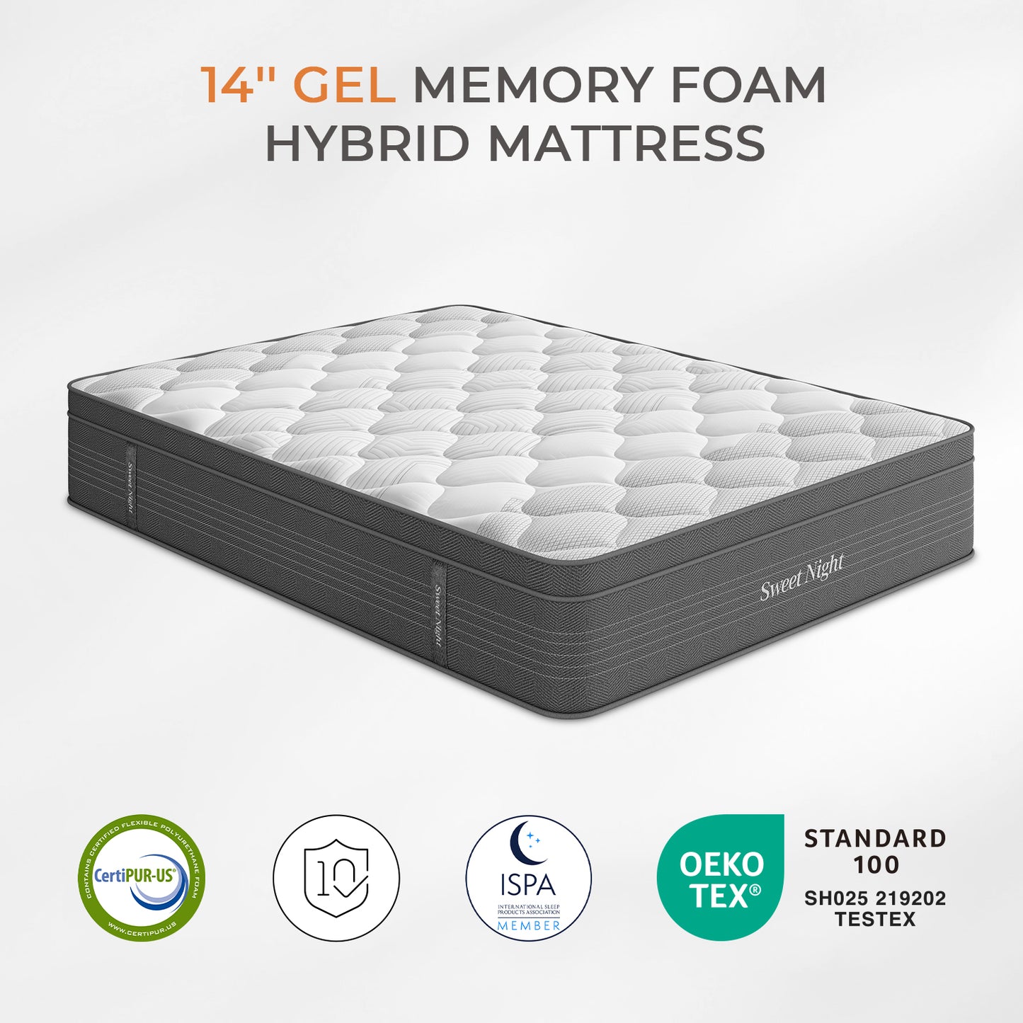 2506 Sweetnight Memory Foam Hybrid Mattresses