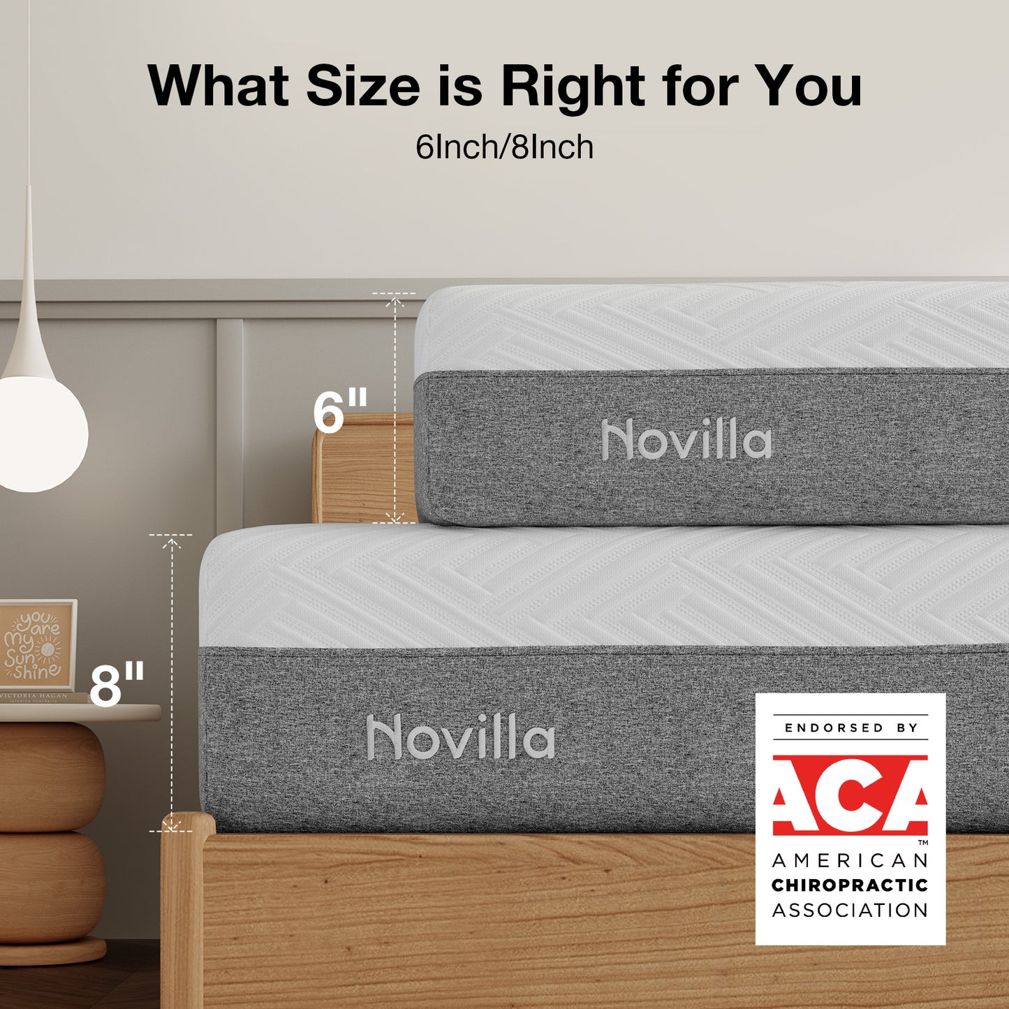 Novilla 6 inch Medium Full Memory foam Mattress in a Box