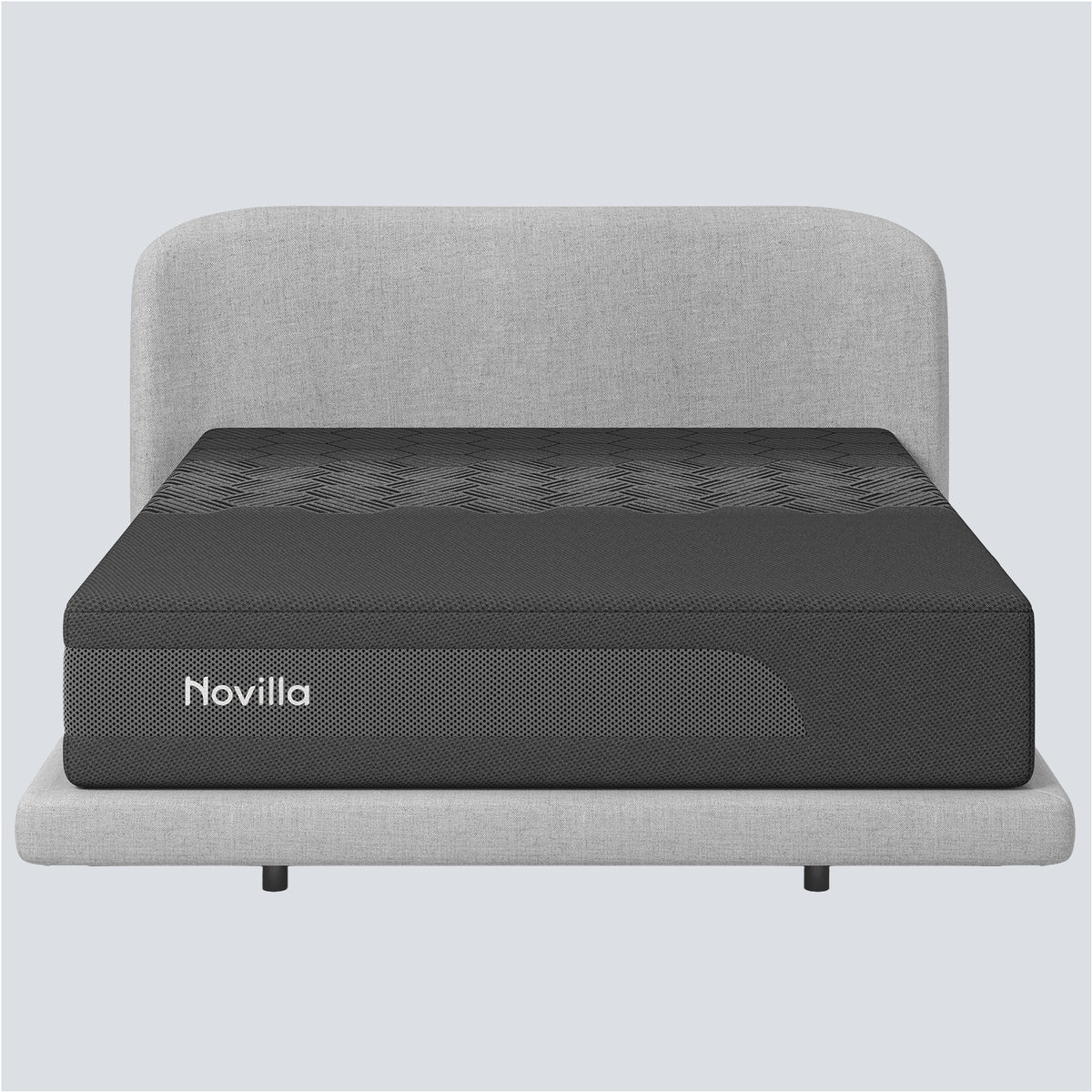 Novilla AiryFlow™ Mattress, Cooling Memory Foam Mattress in a Box with Graphene Cover, PCM Temperature Regulation, NanoGel Foam & Pressure Relief Support