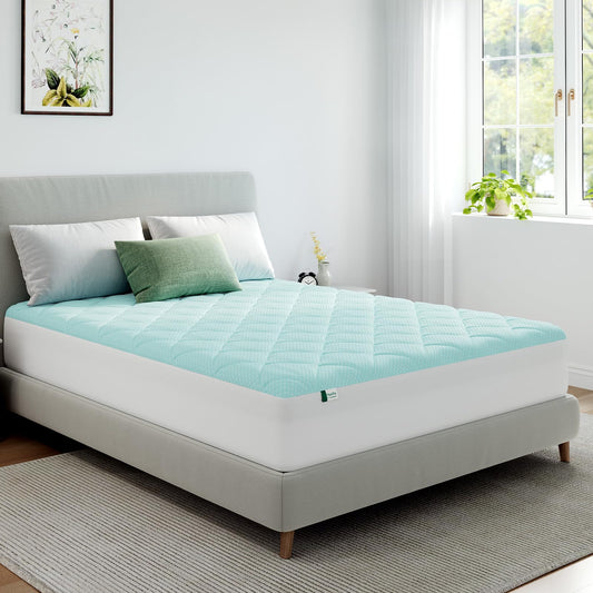 Novilla Cooling Mattress Topper Full Size,Mattress Pad with Deep Pocket for 8-21" Mattress,Soft Pad Cover for Back Pain Relief,3D+7D Down Alternative Bed Topper for Hot Sleepers